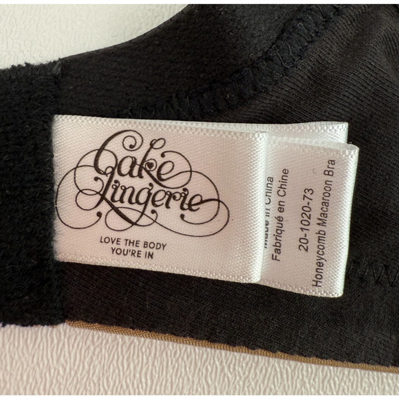 Cake Lingerie Balcony Style Flexible Wire Embroidery Beige Nursing Bra Size 36D - Picture 12 of 16